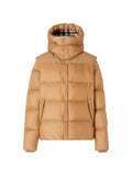 Luxury Burberry Detachable Sleeve Hooded Padding Beige