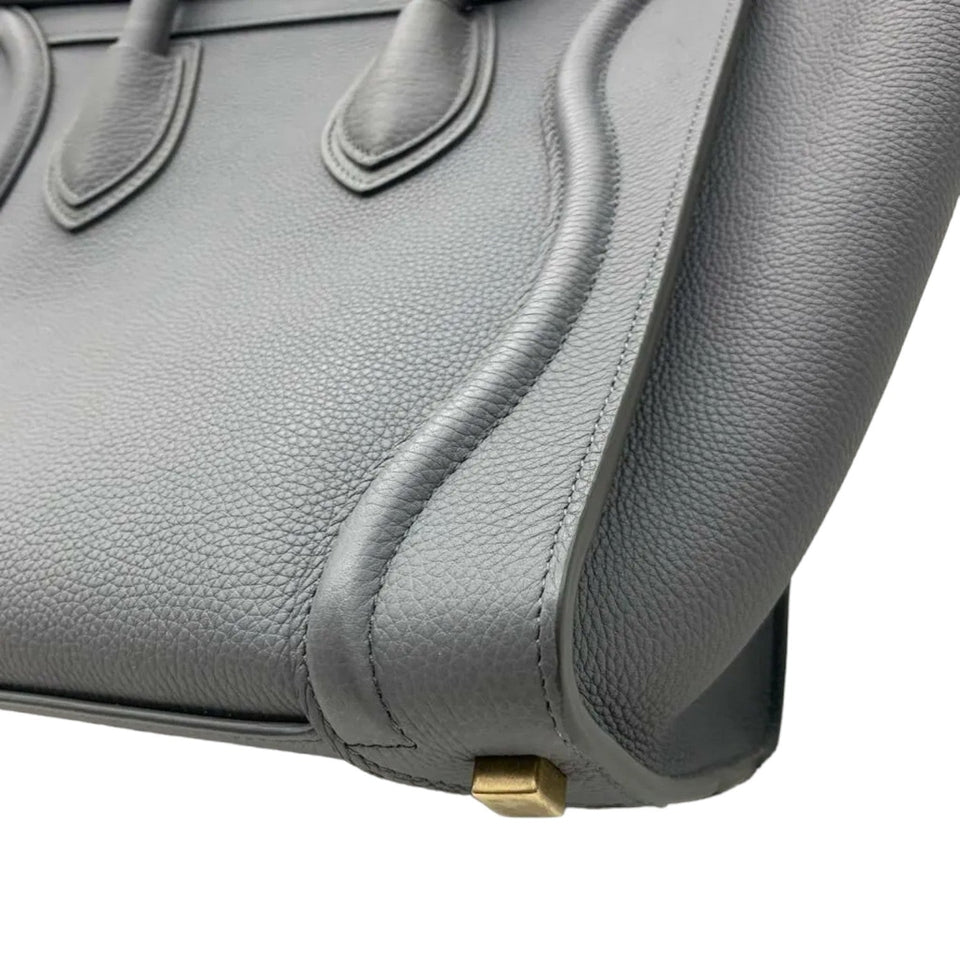 Micro Luggage Drummed Calfskin Grey GHW