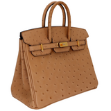 Hermes25cm Birkin Chai Ostrich Gold Hardware