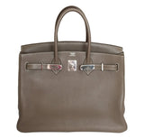 HermesEtoupe Birkin Bag 35cm PHW