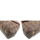 Louis Vuitton Caissa Chain Damier Ebene Clutch Shoulder Bag Brown