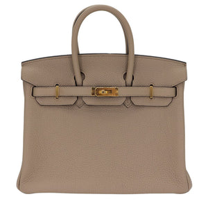 Hermes25cm Birkin Gris Tourterelle Togo Leather Gold Hardware