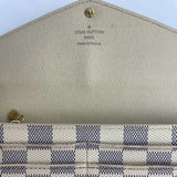 Louis Vuitton Sarah Damier Azur Canvas Wallet Beige