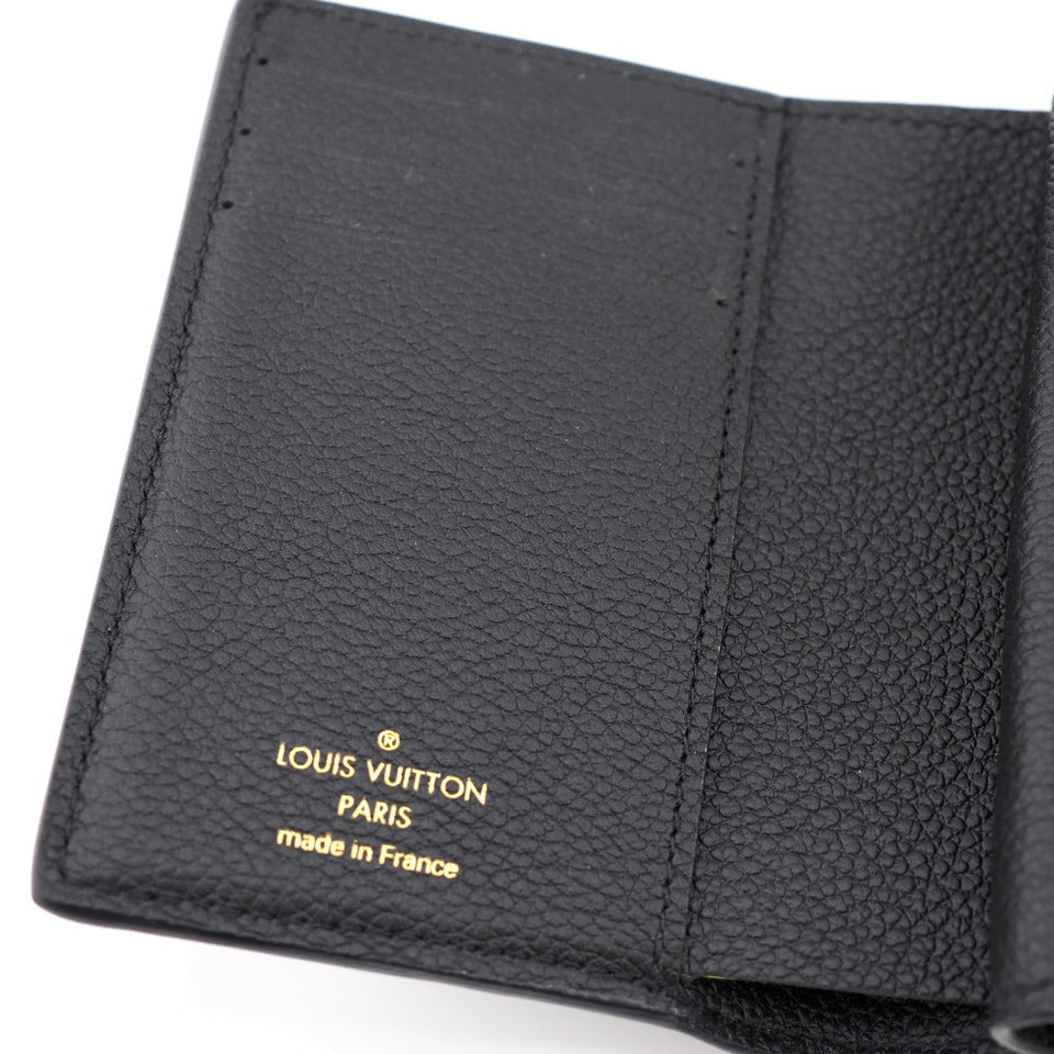 Louis Vuitton Portefeuille Metis Compact Monogram Implant Trifold Wallet Black