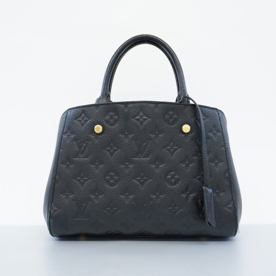 Louis Vuitton Handbag Monogram Emplant Montaigne BB Noir