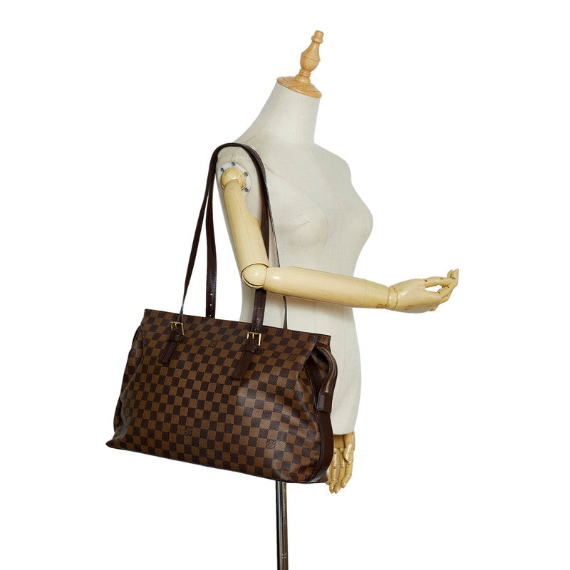 Louis Vuitton Damier Ebene Chelsea Tote Bag Shoulder Bag Brown