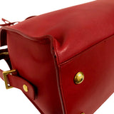 Saint Laurent- Petit Cabas Shoulder Bag Wine Red Gold Metal Fittings