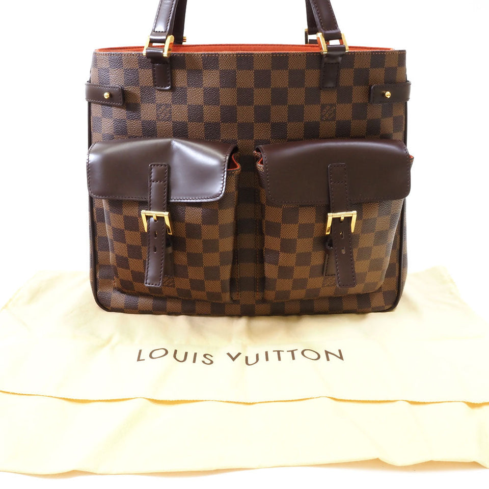 Louis Vuitton Manhattan Shoulder Bag Damier Ebene Brown