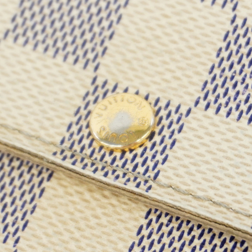 Louis Vuitton Bifold Long Wallet Damier Azur Portefeuille Sarah Wallet