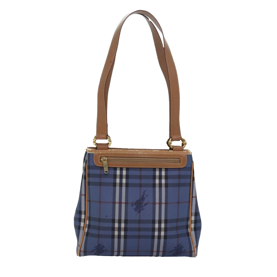 Burberry Nova Check Blue Canvas Tote Bag ( )