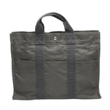 Hermes Tote Bag canvas gray Tote MM Her Line canvas unisex(Unisex)