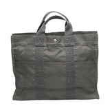 Hermes Tote Bag canvas gray Tote MM Her Line canvas unisex(Unisex)