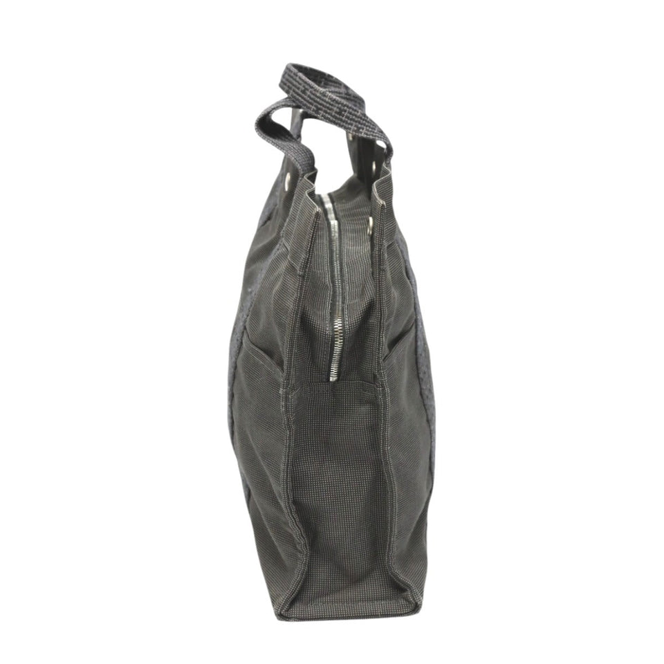 Hermes Tote Bag canvas gray Tote MM Her Line canvas unisex(Unisex)