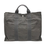 Hermes Tote Bag canvas gray Tote MM Her Line canvas unisex(Unisex)