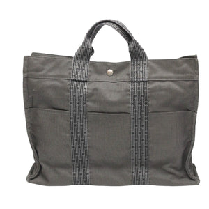 Hermes Tote Bag canvas gray Tote MM Her Line canvas unisex(Unisex)