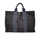 Hermes Tote Bag canvas black Business bag Classic popularity Fool ToeMM unisex(Unisex)