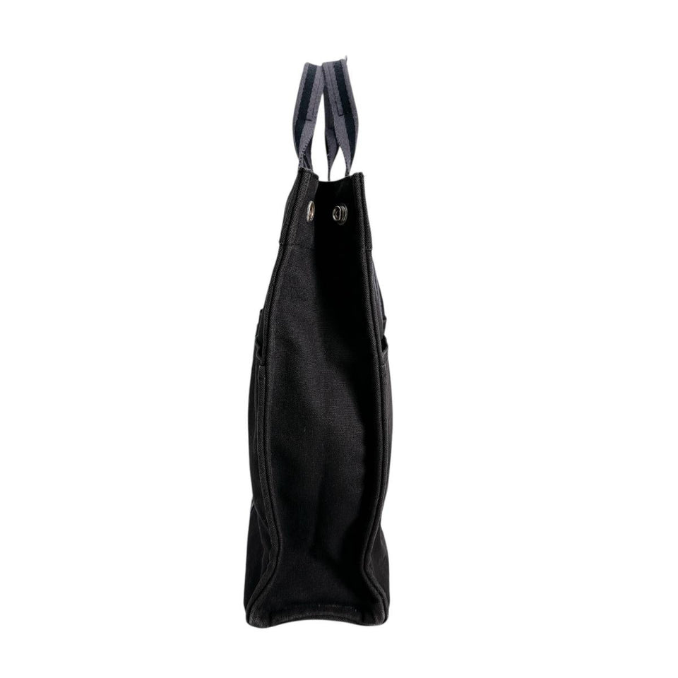 Hermes Tote Bag canvas black Business bag Classic popularity Fool ToeMM unisex(Unisex)