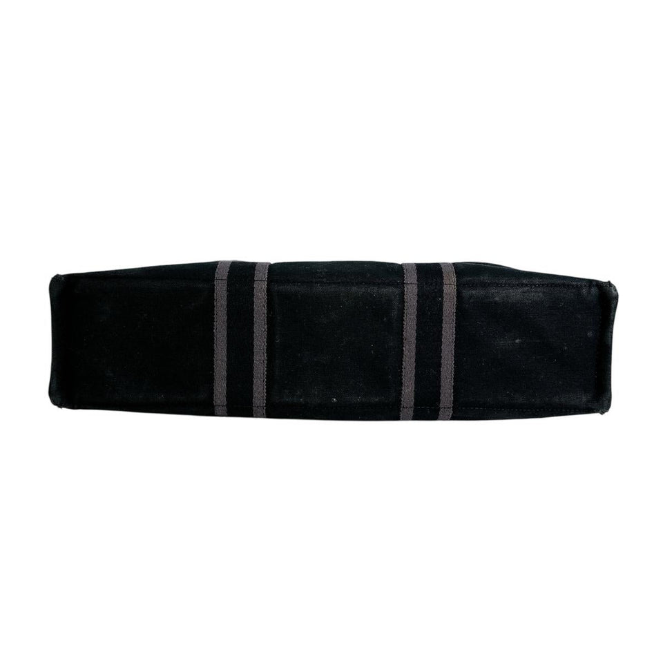 Hermes Tote Bag canvas black canvas Fool ToeMM