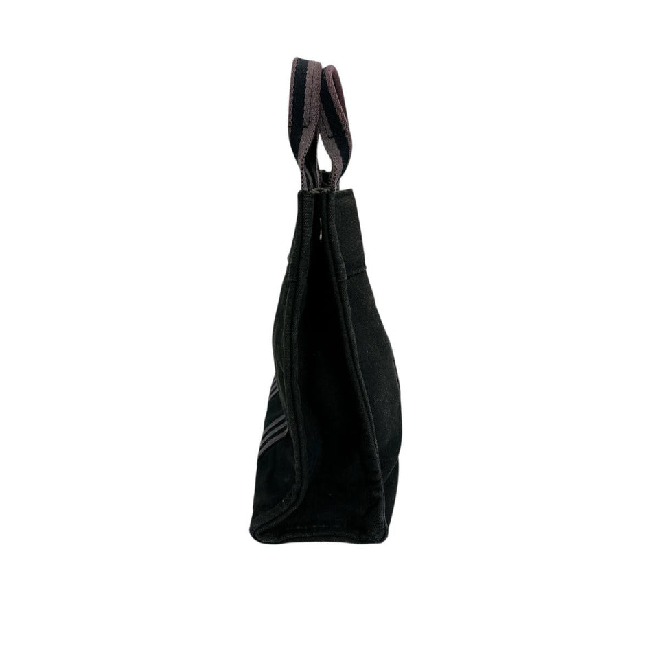 Hermes Tote Bag cotton black Handbag canvas Fool ToePM unisex(Unisex)