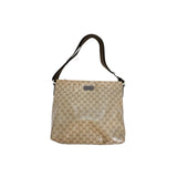 Gucci Shoulder Bag 339569 PVC coated canvas Brown Shoulder Bag crystal GG unisex(Unisex)