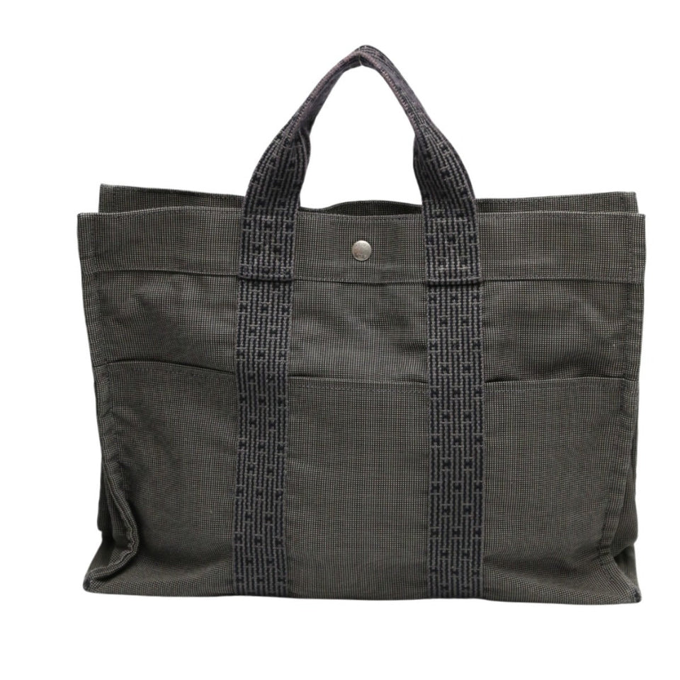 Hermes Tote Bag canvas gray Business bag Her LineTote MM