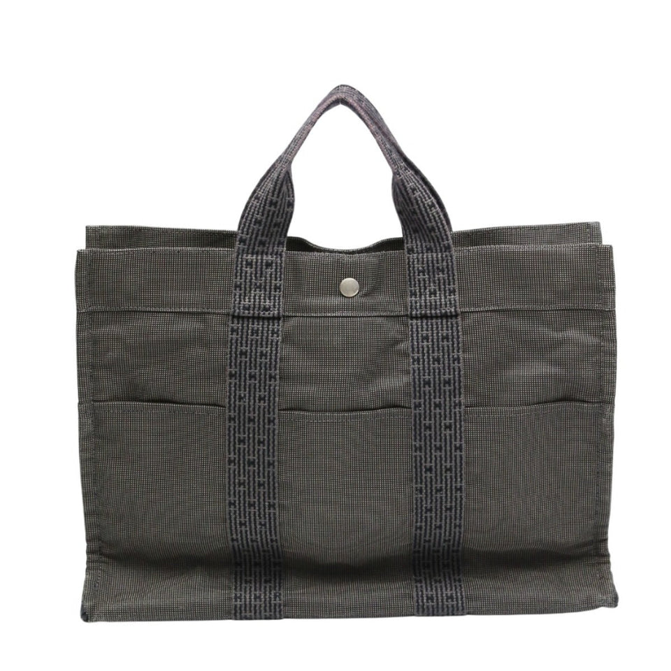 Hermes Tote Bag canvas gray Business bag Her LineTote MM