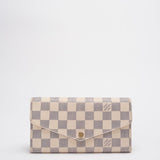 Louis Vuitton Sarah Damier Azur Canvas Wallet Beige
