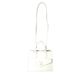 Louis Vuitton White Leather Monochrome Lockme Tote PM