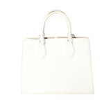 Louis Vuitton White Leather Monochrome Lockme Tote PM