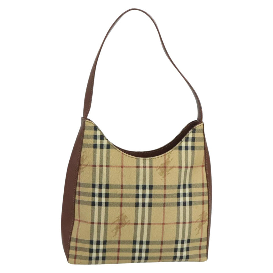 Burberry Nova Check Beige Canvas Shoulder Bag ( )