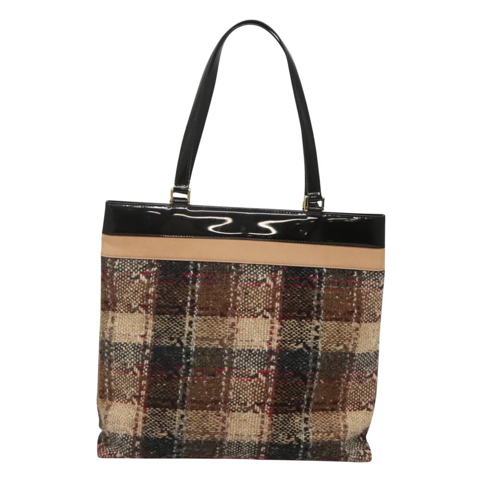 Burberry Beige Wool Tote Bag ( )
