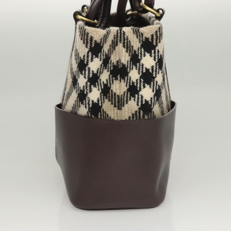 Burberry Nova Check Beige Wool Tote Bag ( )