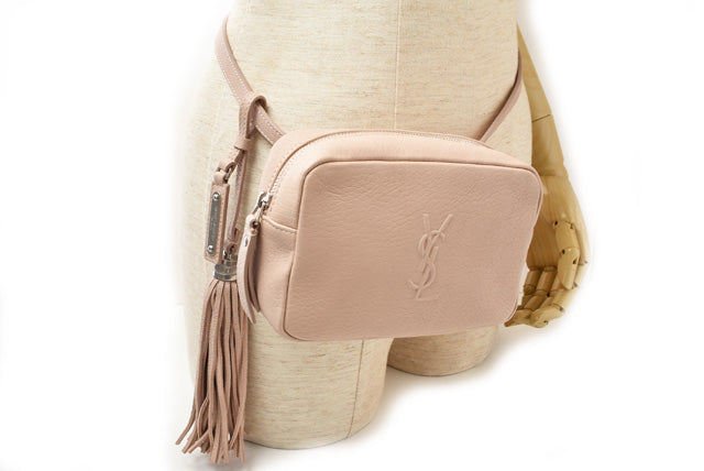 Saint Laurent- Belt Bag Shoulder Bag Leather Pink Beige