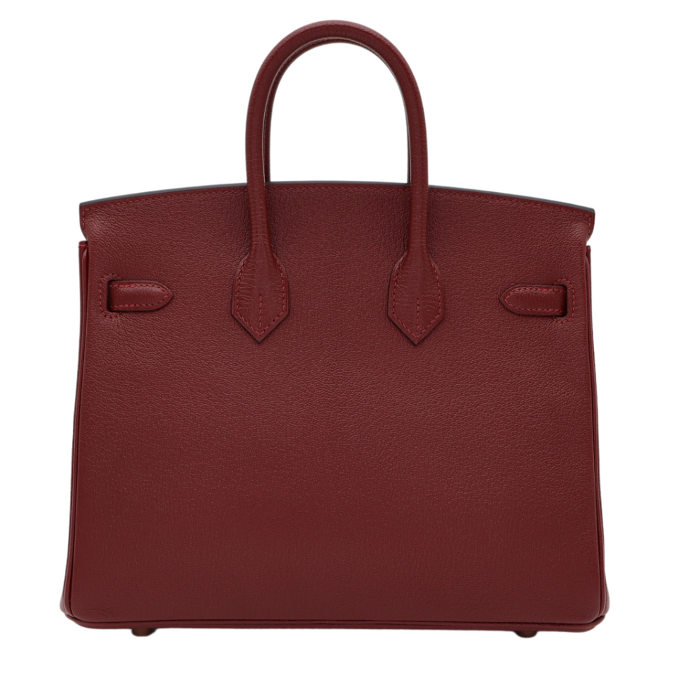 Hermes25cm Birkin HSS Rouge H/ Rose Chèvre Rose Gold Hardware