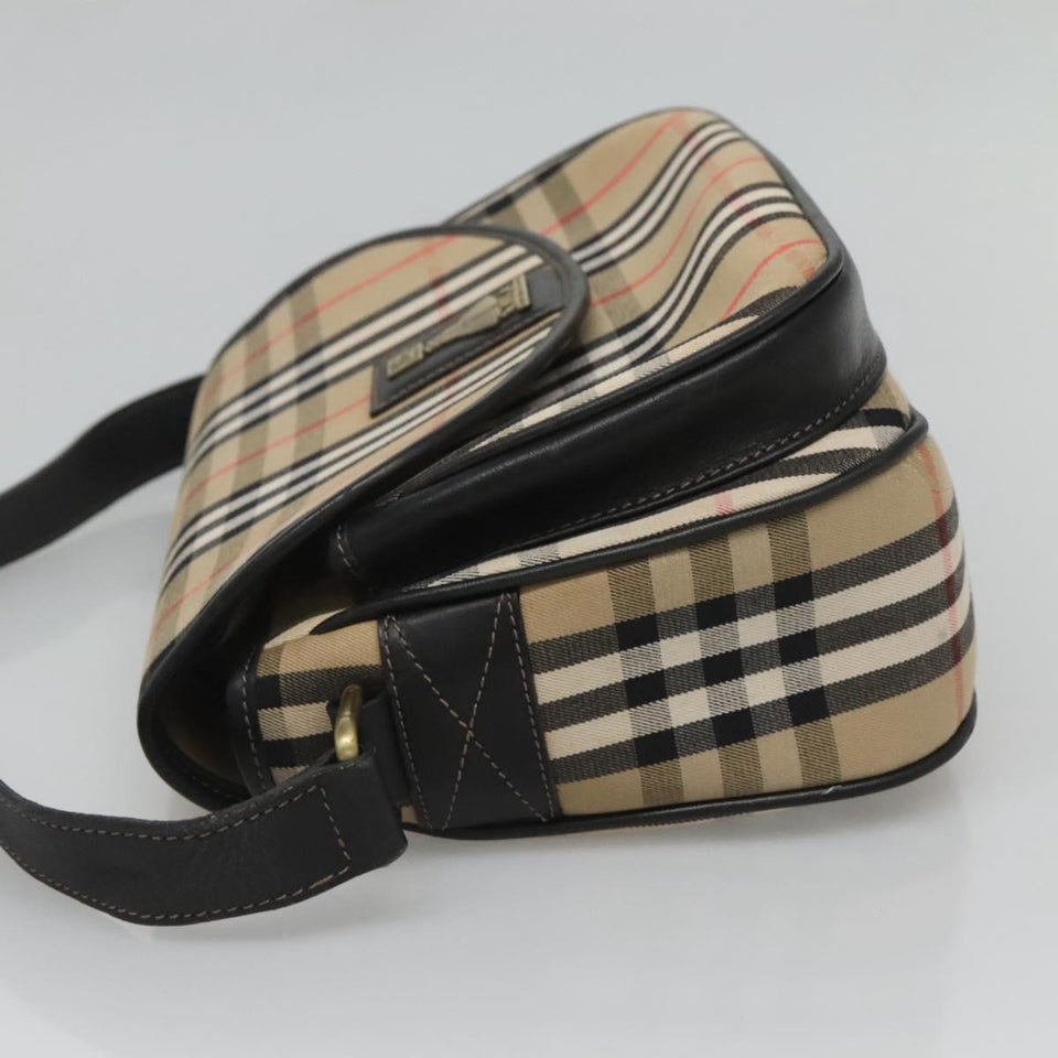 Burberry Nova Check Beige Canvas Shoulder Bag ( )