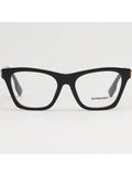 Luxury Burberry Eyewear Demo Square Eyeglasses Black