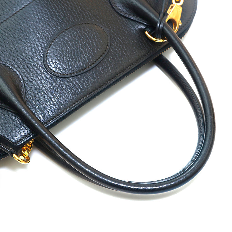 Hermes Bolide 31 G Metal Fittings Handbag ◯x Engraved Ardennes Black