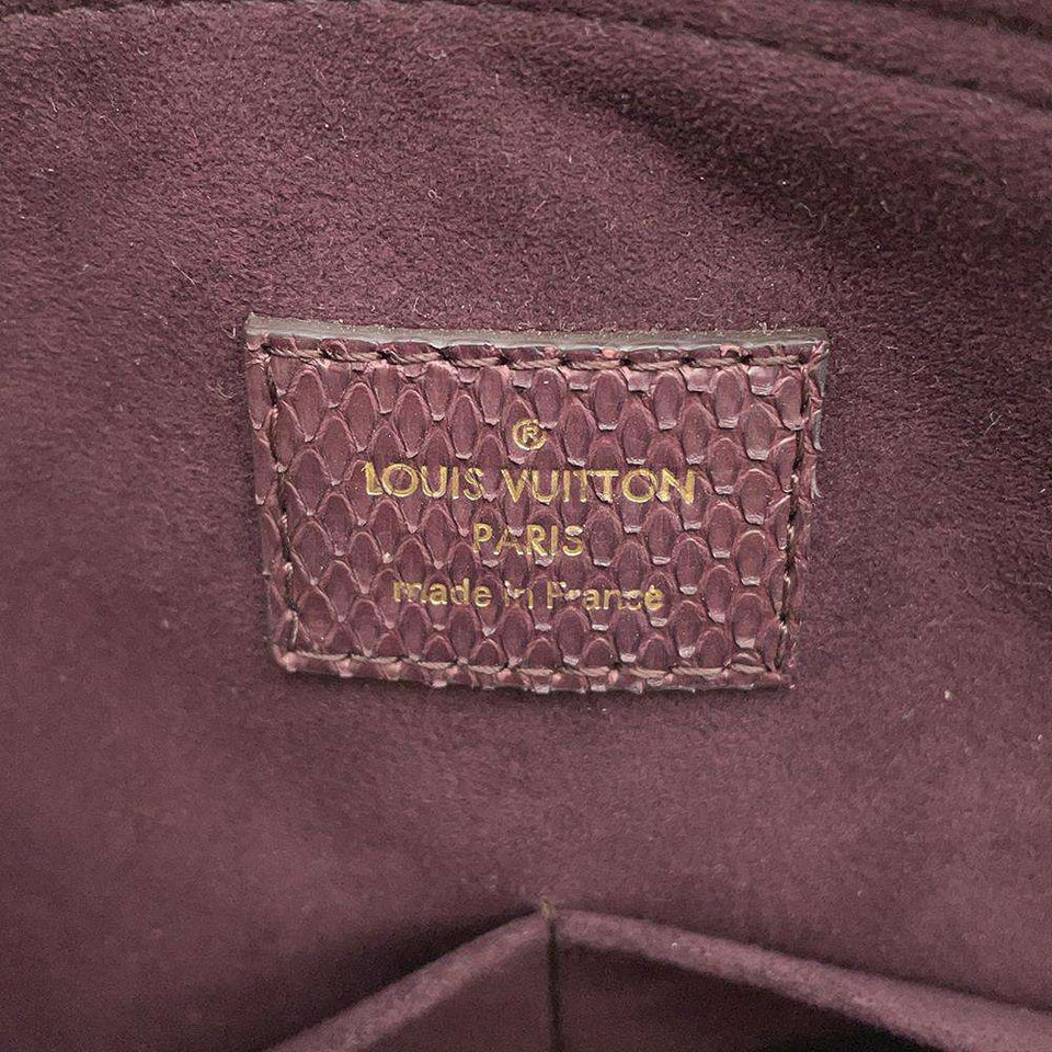 Louis Vuitton Handbag Damier Ebene Normandy Python
