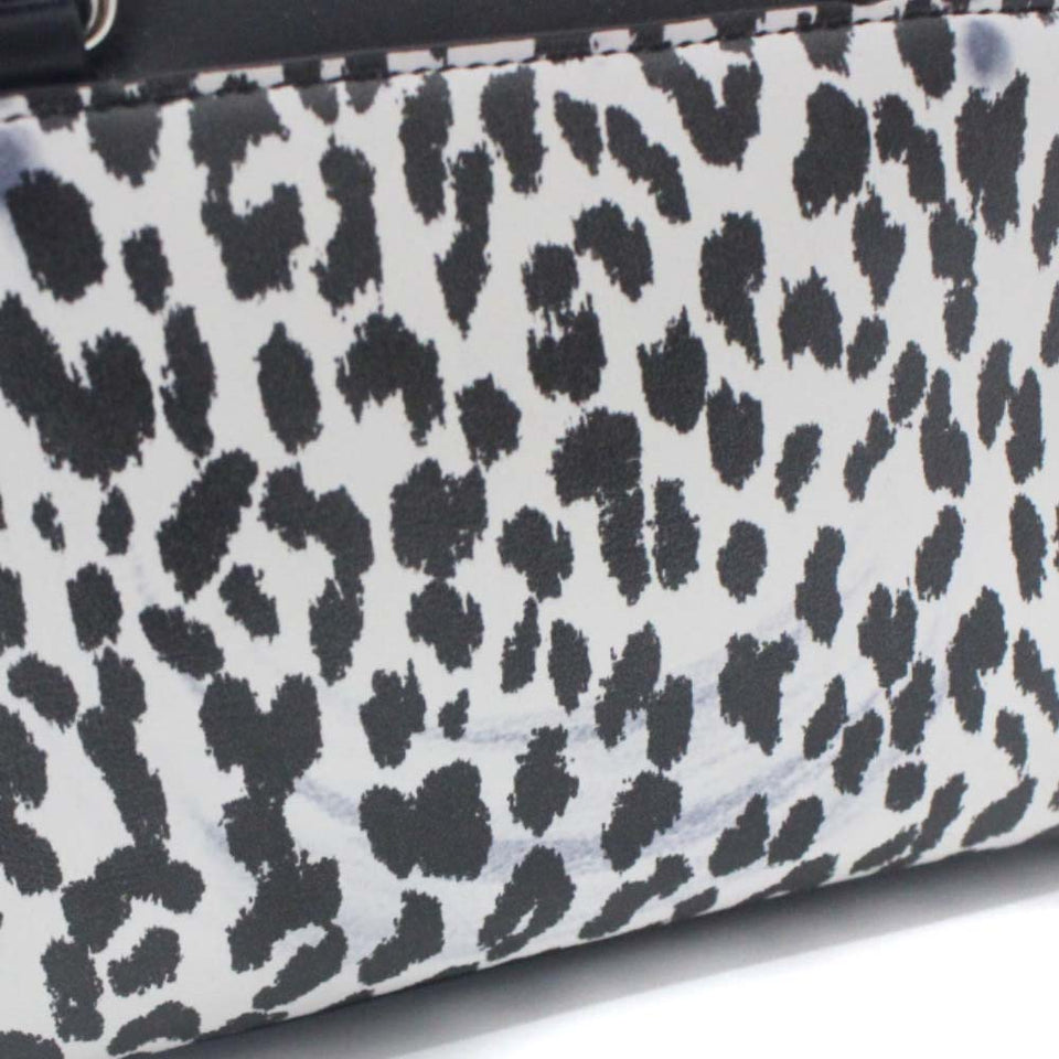 Saint Laurent- Paris Chain Shoulder Bag Baby Duffle Black White Leather
