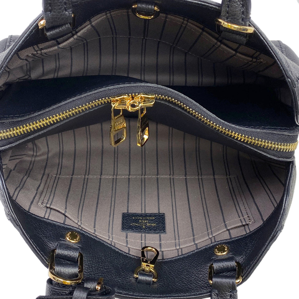 Louis Vuitton Montaigne MM Shoulder Bag Implant Noir Black
