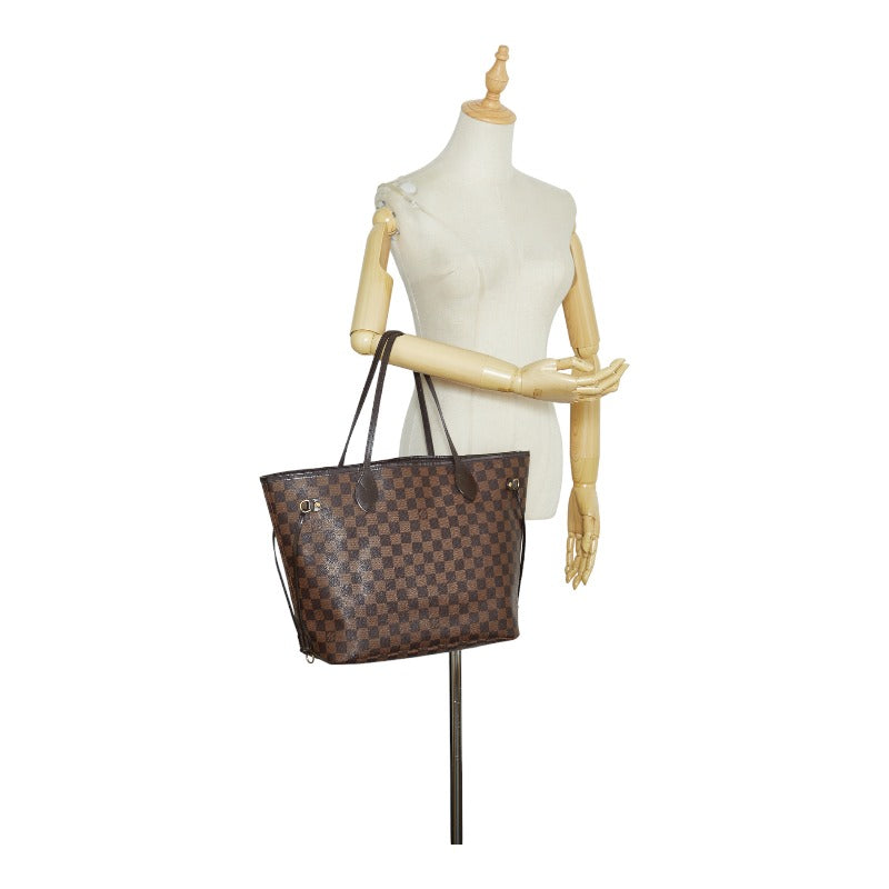 Louis Vuitton Damier Neverfull MM Shoulder Bag Tote Bag Brown