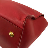Saint Laurent- Petit Cabas Shoulder Bag Wine Red Gold Metal Fittings