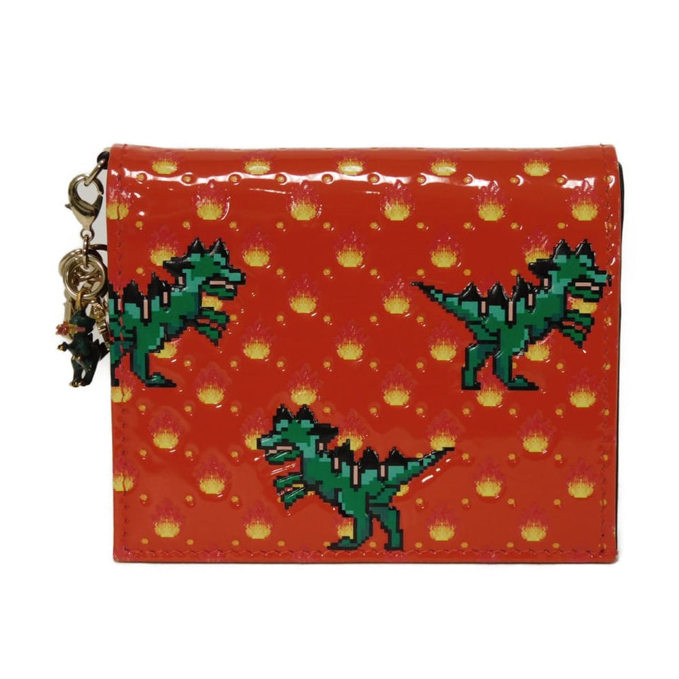 Dior Dragon & Fire Patent Leather Compact Wallet