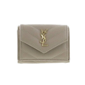 Saint Laurent- Leather Trifold Tiny Wallet