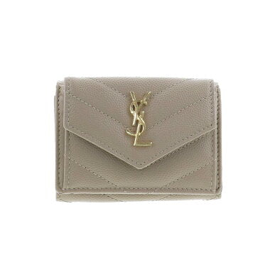 Saint Laurent- Leather Trifold Tiny Wallet
