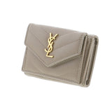 Saint Laurent- Leather Trifold Tiny Wallet