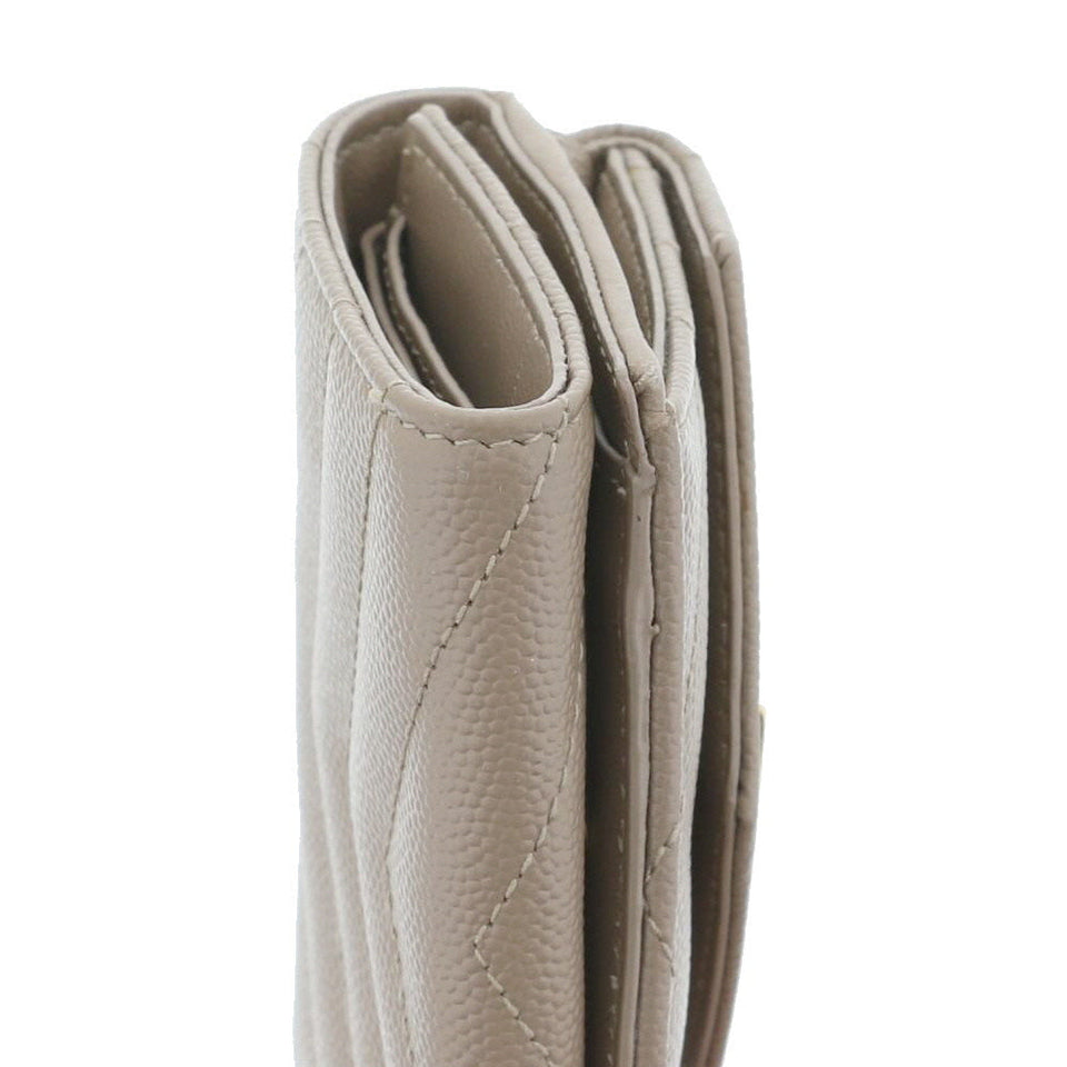 Saint Laurent- Leather Trifold Tiny Wallet