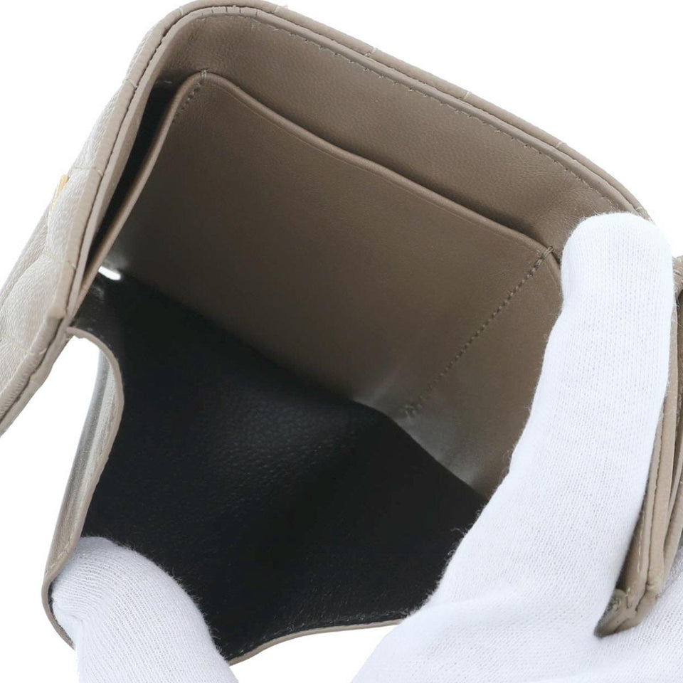 Saint Laurent- Leather Trifold Tiny Wallet
