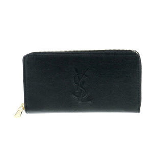 Saint Laurent- Leather Round Zipper Long Wallet