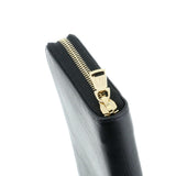 Saint Laurent- Leather Round Zipper Long Wallet